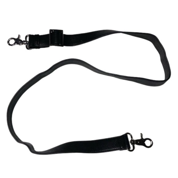 Badgley Mischka Cherise Black Leather Convertible Satchel - Picture 14 of 16